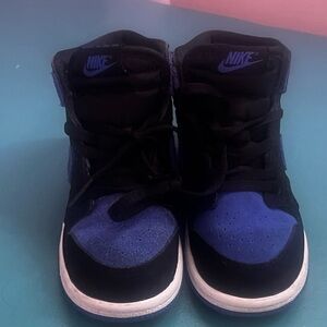 Nike Kids' Black and Blue High-Top Sneakers